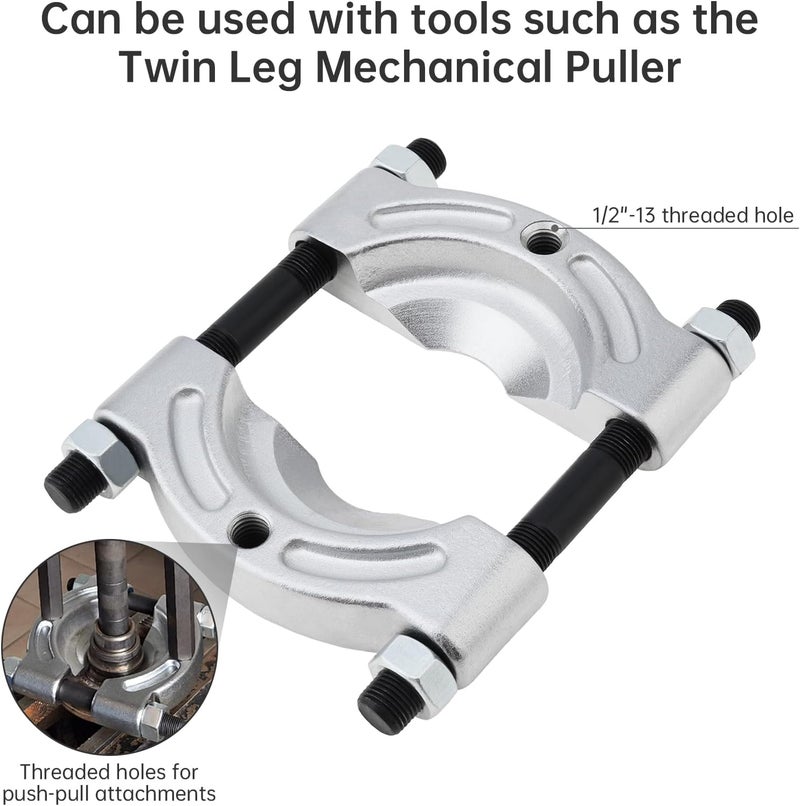 ChgImposs Heavy Duty Bearing Puller Tool with 1/2"–4-5/8" Jaw Spread, 1/2"-13 Threaded Holes, 4" Chrome-Plated Gear & Pinion Splitter for Wheel Hub, Bearing, Pulley – Auto & ATV Use - Image 4